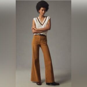 Anthropologie The Naomi High-Rise Wide-Leg Jeans by Maeve - bronze (25)